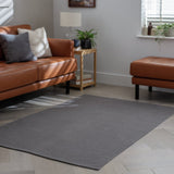 Argos Home Plain Grey Cotton Flatweave Rug 120x170cm - British product
