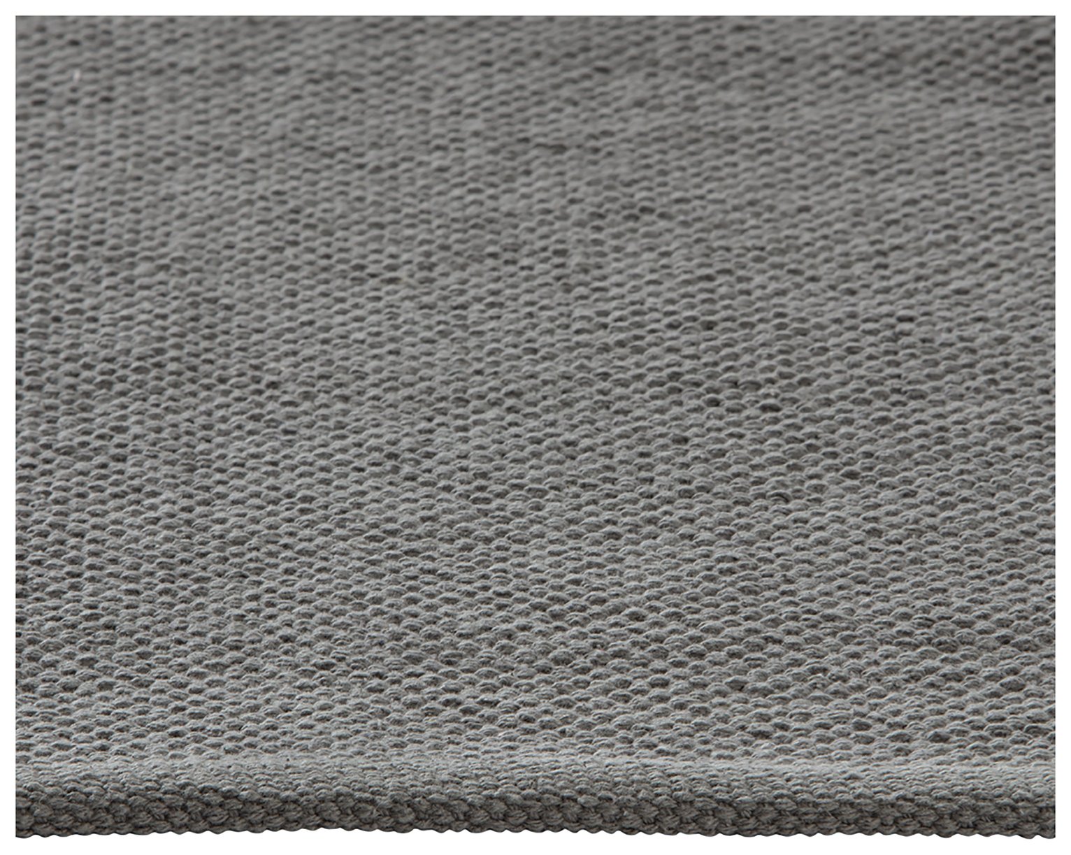 Argos Home Plain Grey Cotton Flatweave Rug 120x170cm - British product