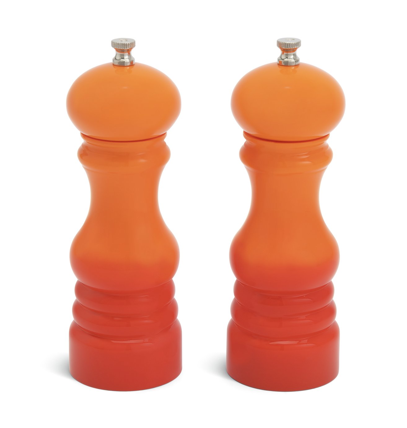 Habitat salt and pepper mill set in orange, UK version