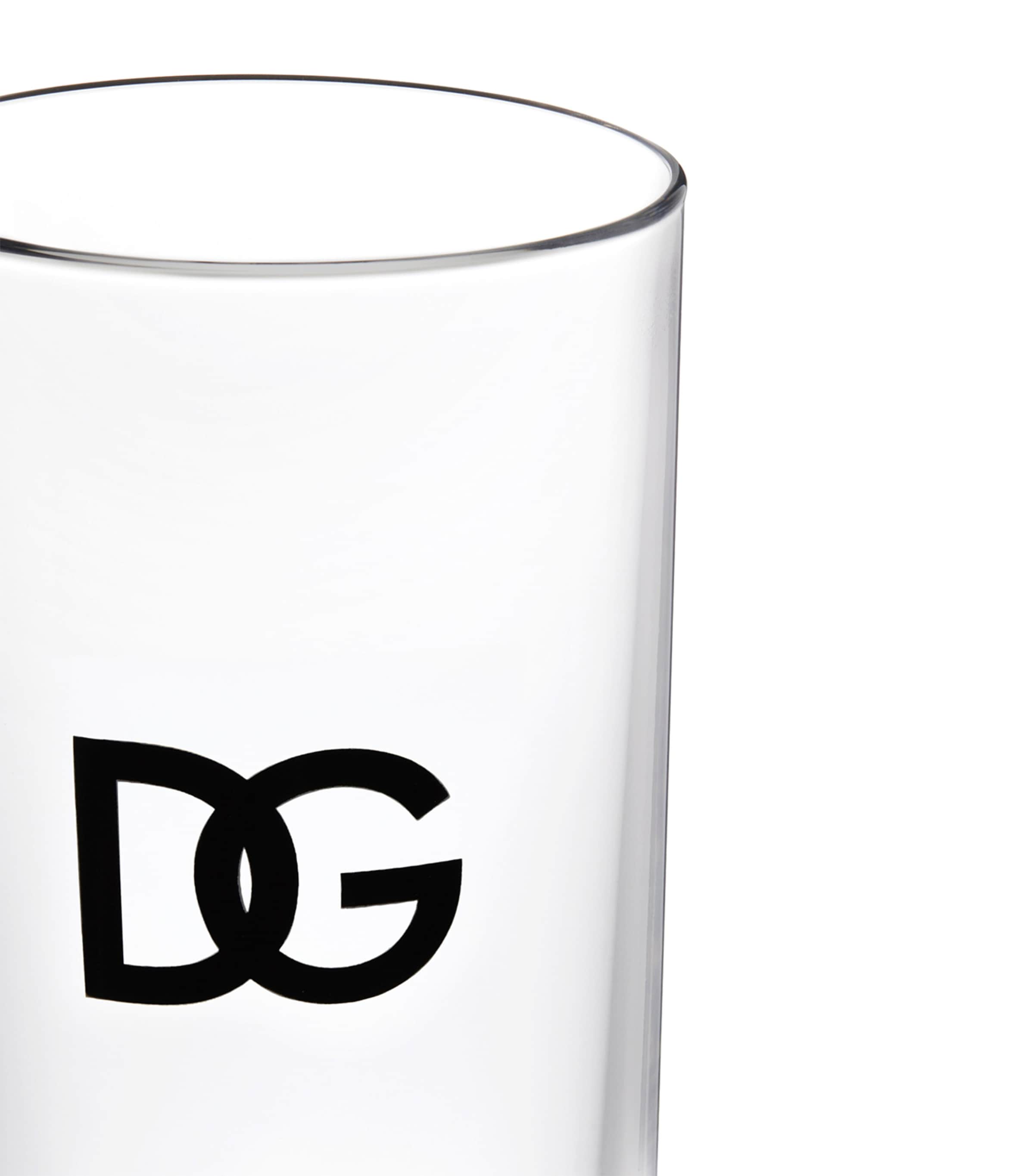 Dolce&Gabbana set of two logo glasses, 14cm tall - British product
