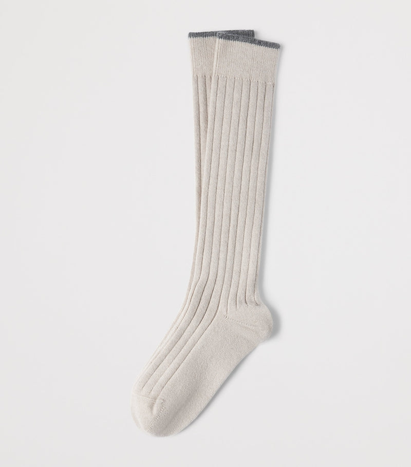Brunello Cucinelli cashmere ribbed socks, UK version