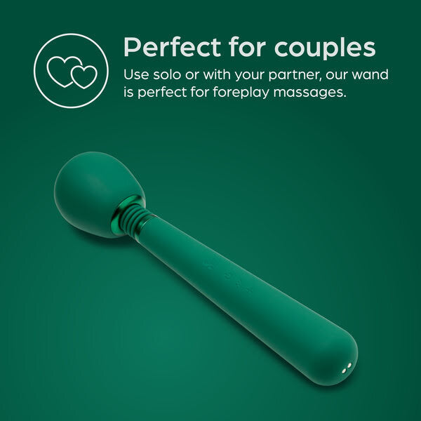 So Divine rechargeable Wonder Wand massager in green (British brand)