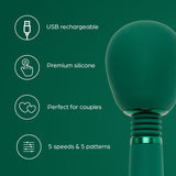 So Divine rechargeable Wonder Wand massager in green (British brand)