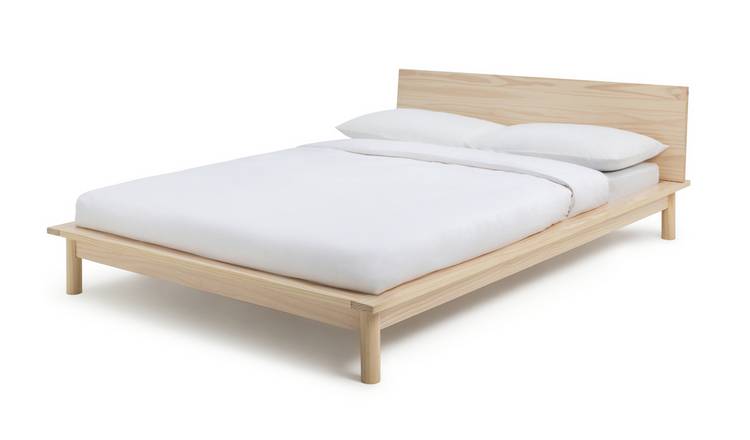 Habitat Akio Double Wooden Platform Bed Frame in Natural, UK version