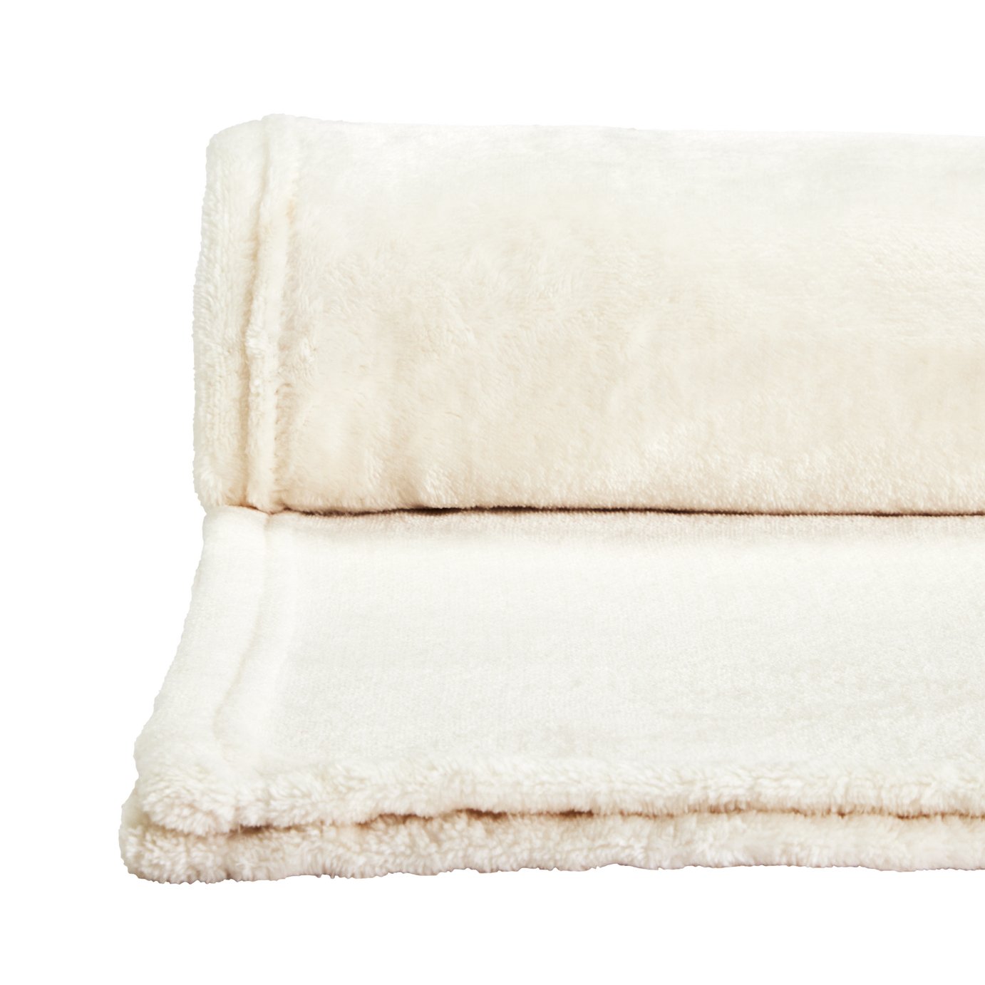 Argos Home fleece throw Cream 125x150cm - British product
