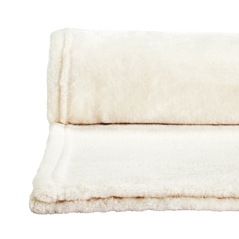 Argos Home fleece throw Cream 125x150cm - British product