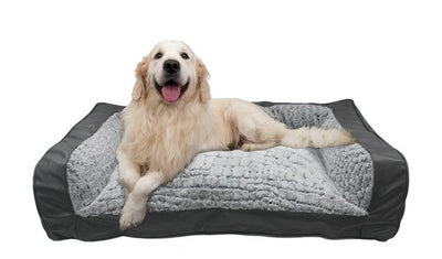 Canapé-lit gris pour chien, grand modèle