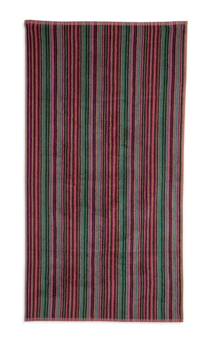 Habitat cotton striped bath sheet multicoloured 100x150cm UK version