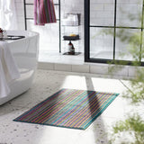 Habitat multicoloured skinny bright stripe bath mat 80x50cm, UK version