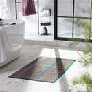 Habitat multicoloured skinny bright stripe bath mat 80x50cm, UK version