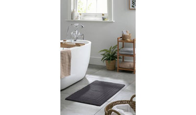 Habitat Bomulls Dyp Lugg Tuftet Baderomsunderlag - Slate 80x50cm