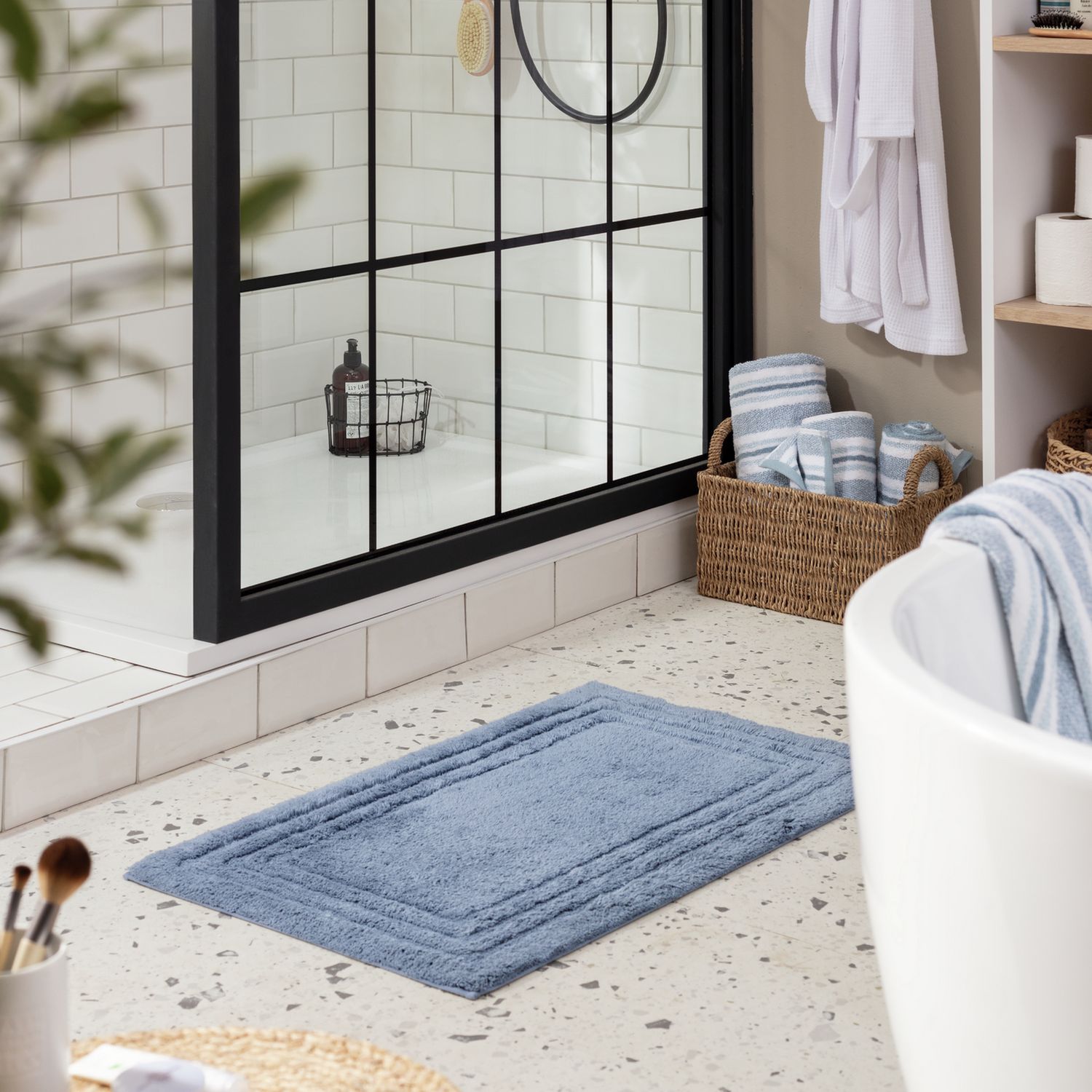 Habitat bath mat Rustic Blue 80 x 50 cm, UK version