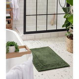 Habitat Cotton Deep Pile Tufted Bath Mat - Forest Green