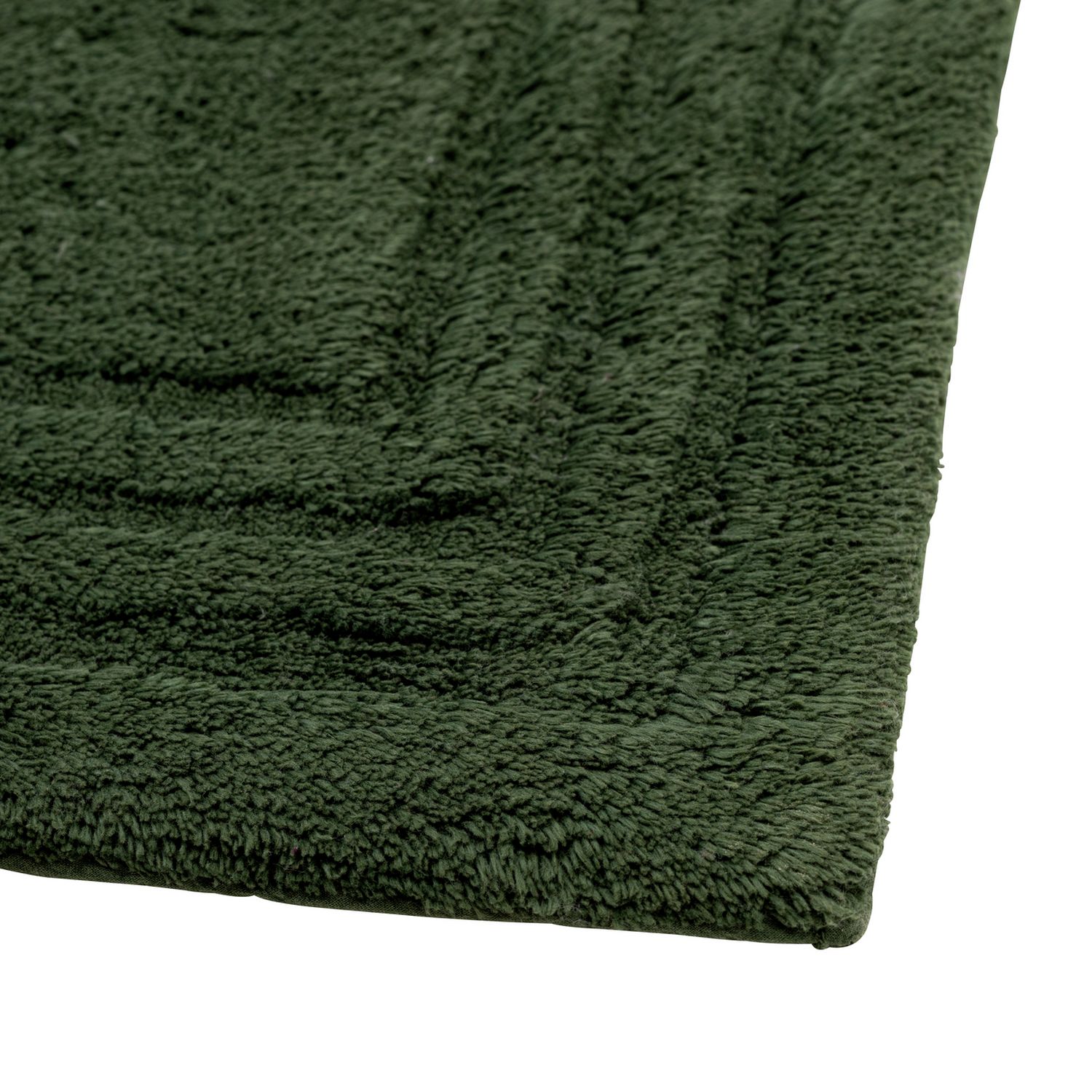 Habitat Cotton Deep Pile Tufted Bath Mat - Forest Green