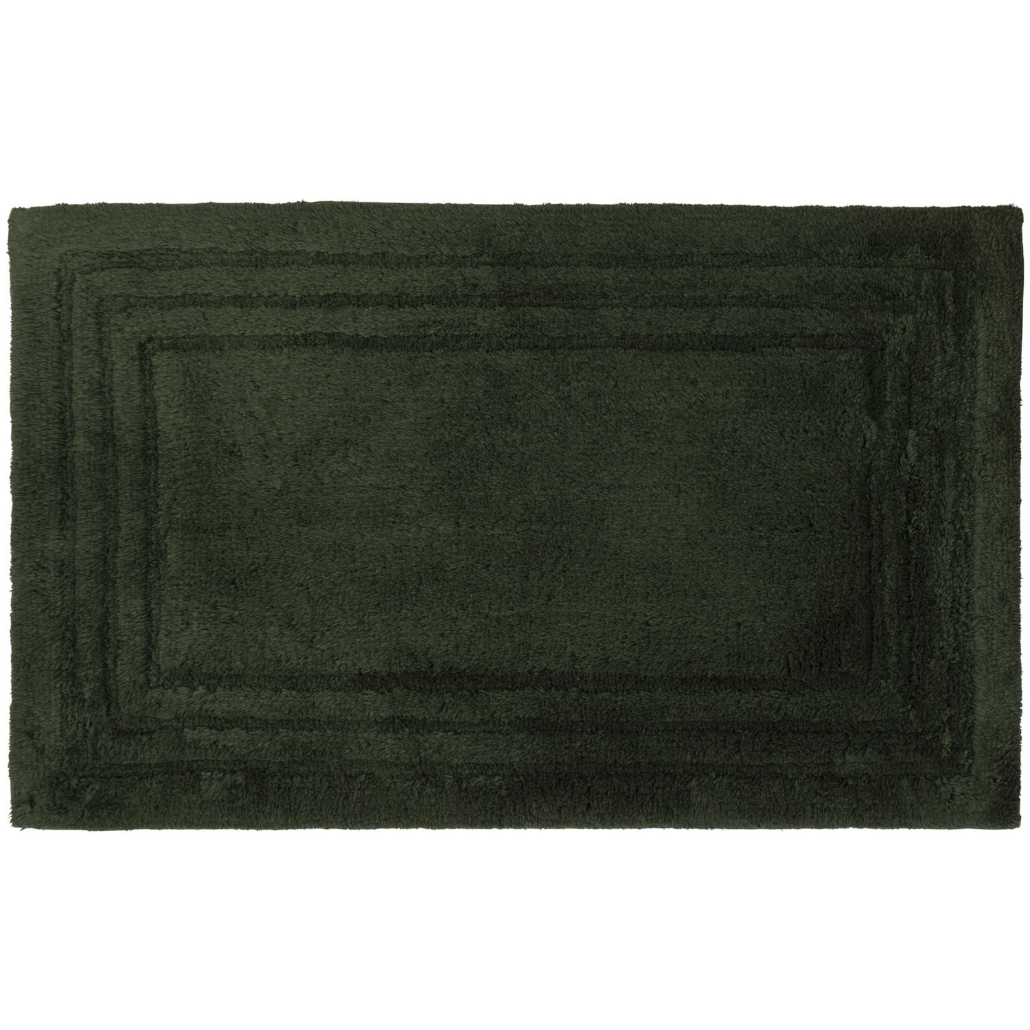 Habitat Cotton Deep Pile Tufted Bath Mat - Forest Green