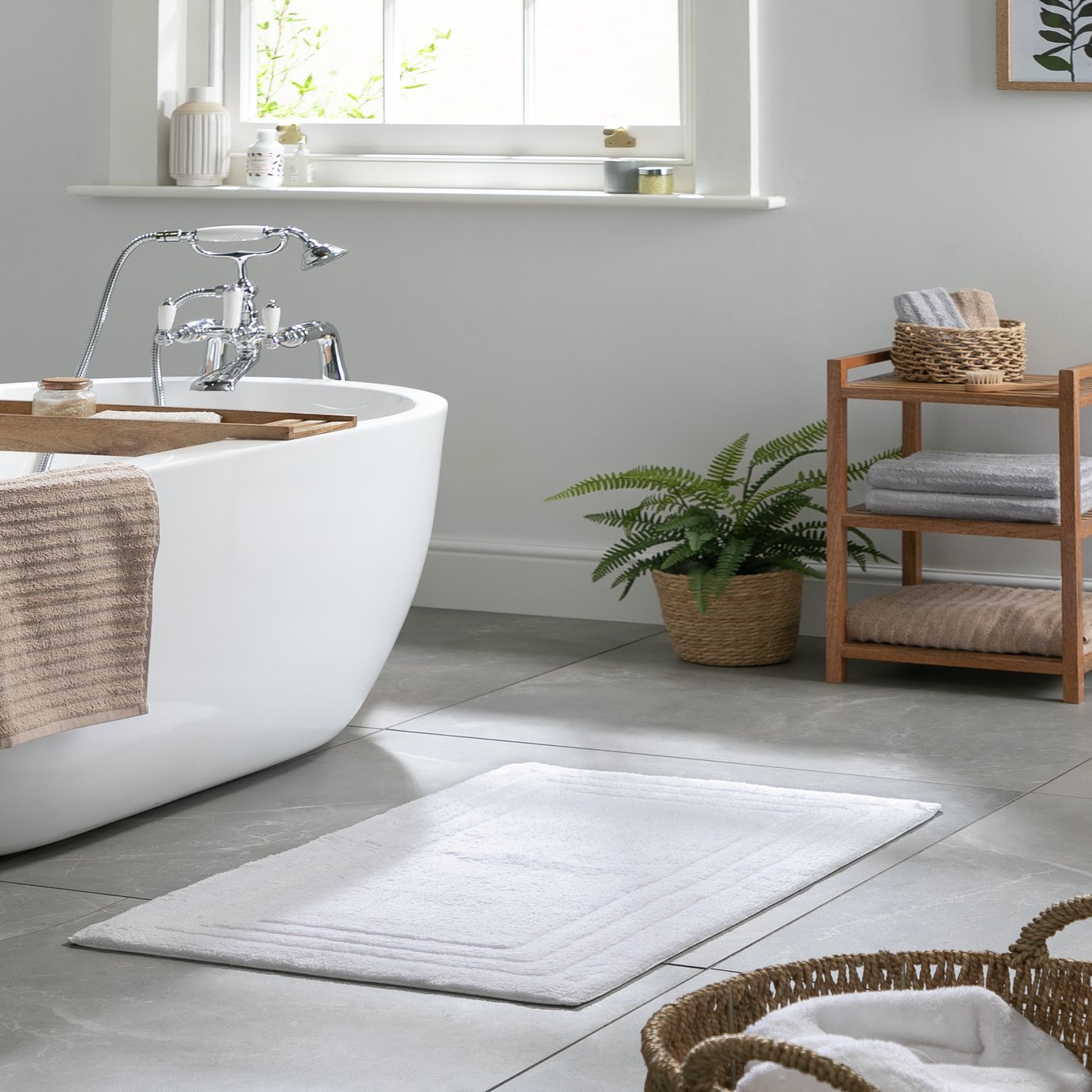 Habitat white bath mat 80 x 50 cm, UK version