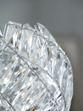 Chrome Belgravia ceiling light with faceted bead design, imported from the UK
