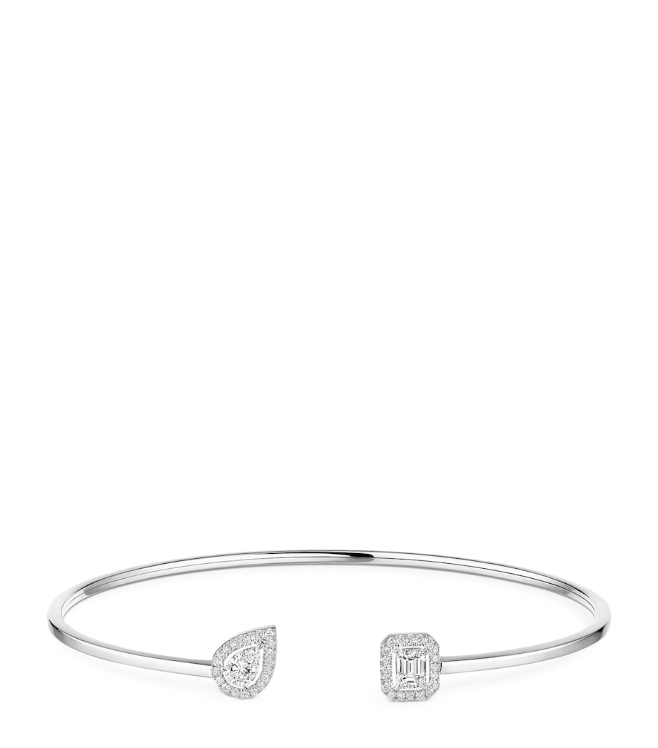 Messika My Twin white gold bangle with 0.35ct diamonds, UK version