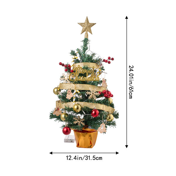 Livingandhome tabletop artificial Christmas tree 61cm - British product