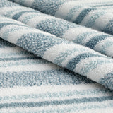 Habitat Coastal Stripe Blue & White face cloths 30x30cm, UK version
