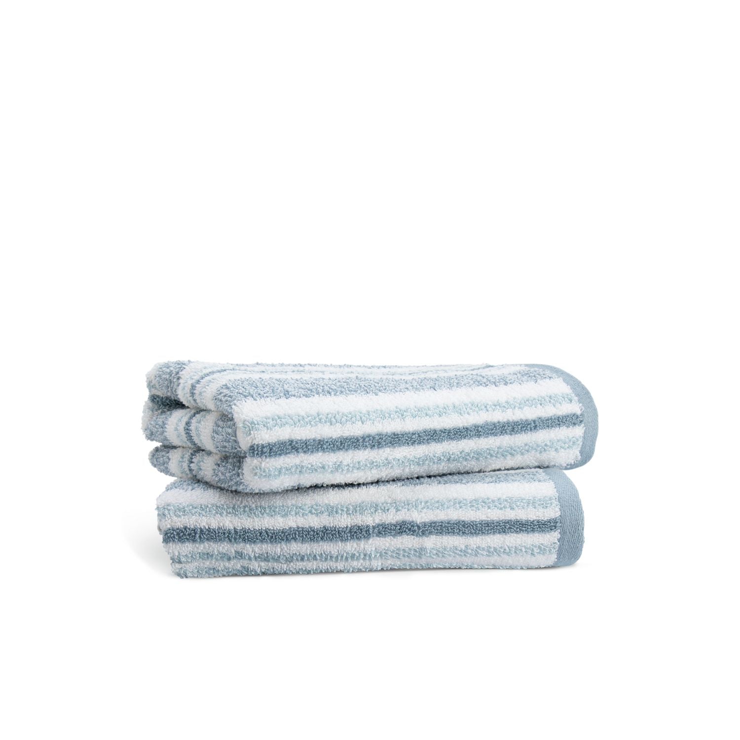 Habitat Coastal Stripe Blue & White face cloths 30x30cm, UK version