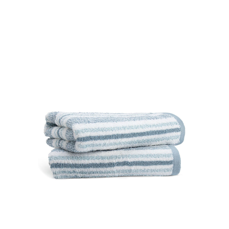 Habitat Coastal Stripe Blue & White face cloths 30x30cm, UK version
