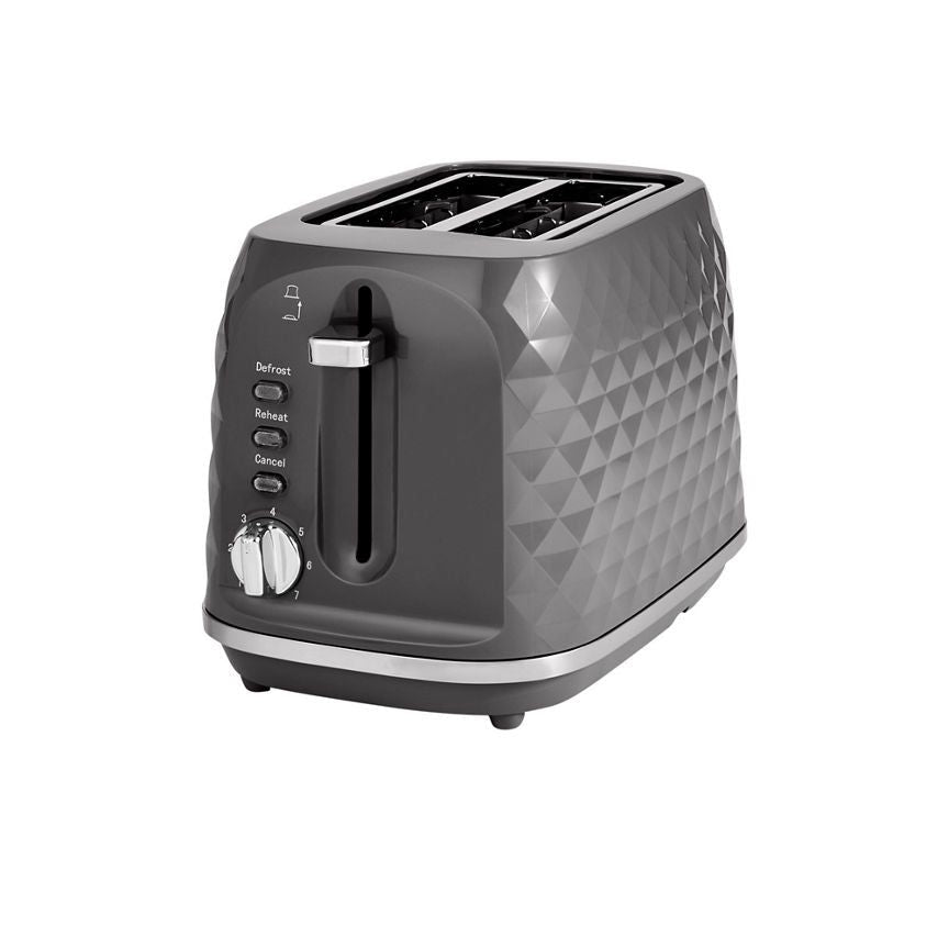 George Home Grey textured 2 Slice Toaster