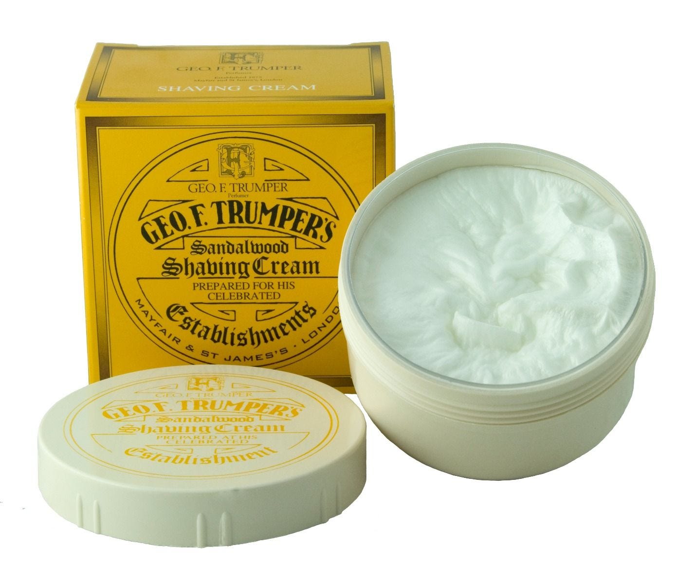 Geo. F. Trumper sandalwood shaving cream 200g, imported from the UK