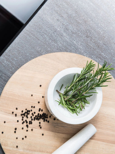 Next Kitchen Pantry White Marble Pestle and Mortar- Buy online at McGrocer