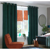 Habitat Emerald Velvet Eyelet Curtains 117x183cm, UK version
