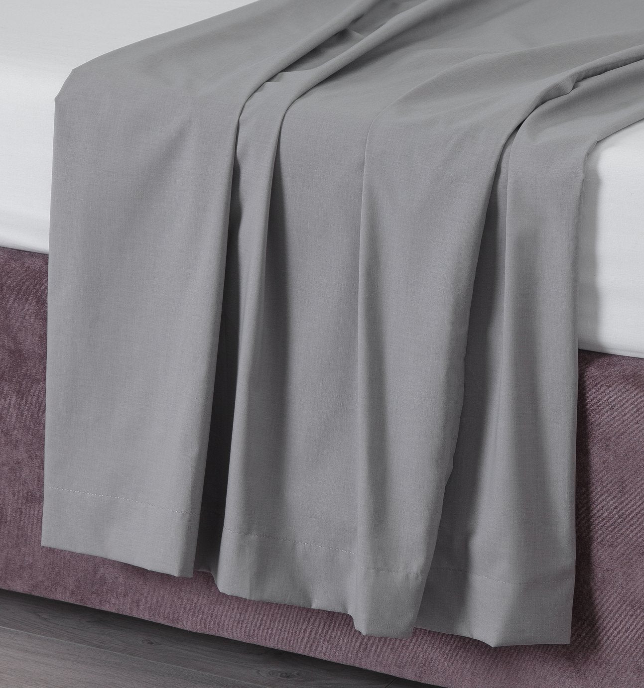 Habitat plain grey flat sheet superking, UK version