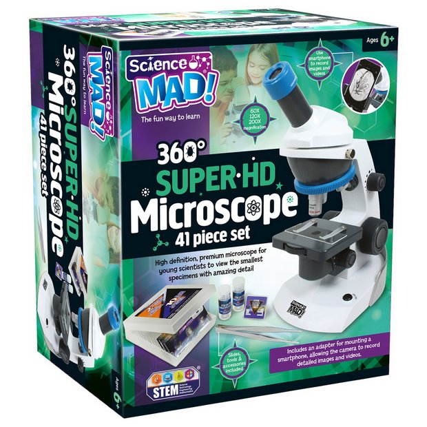 Science Mad Super HD microscope with smartphone adapter (British brand)