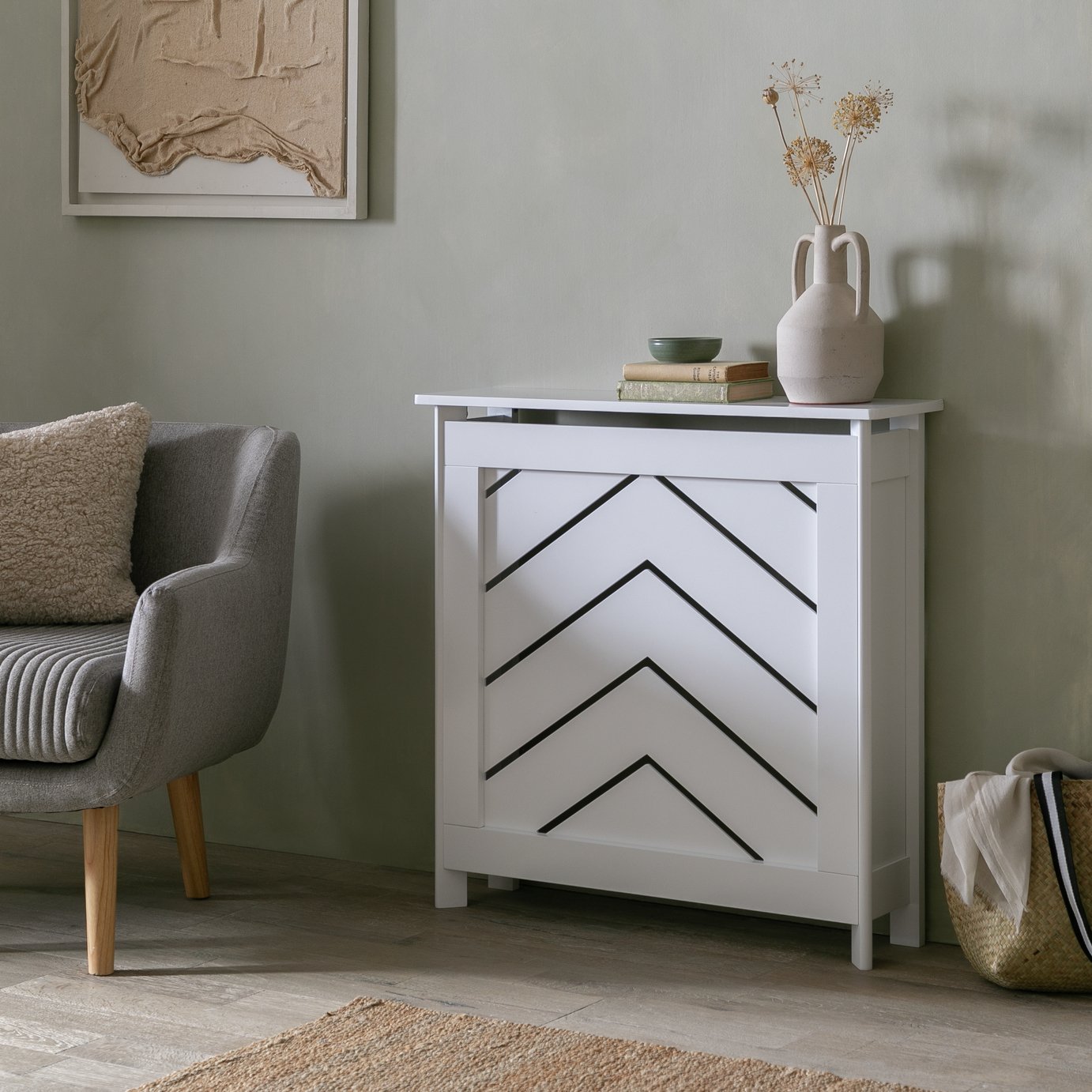 Habitat white radiator cover 81.5cm x 85cm x 21cm, UK version