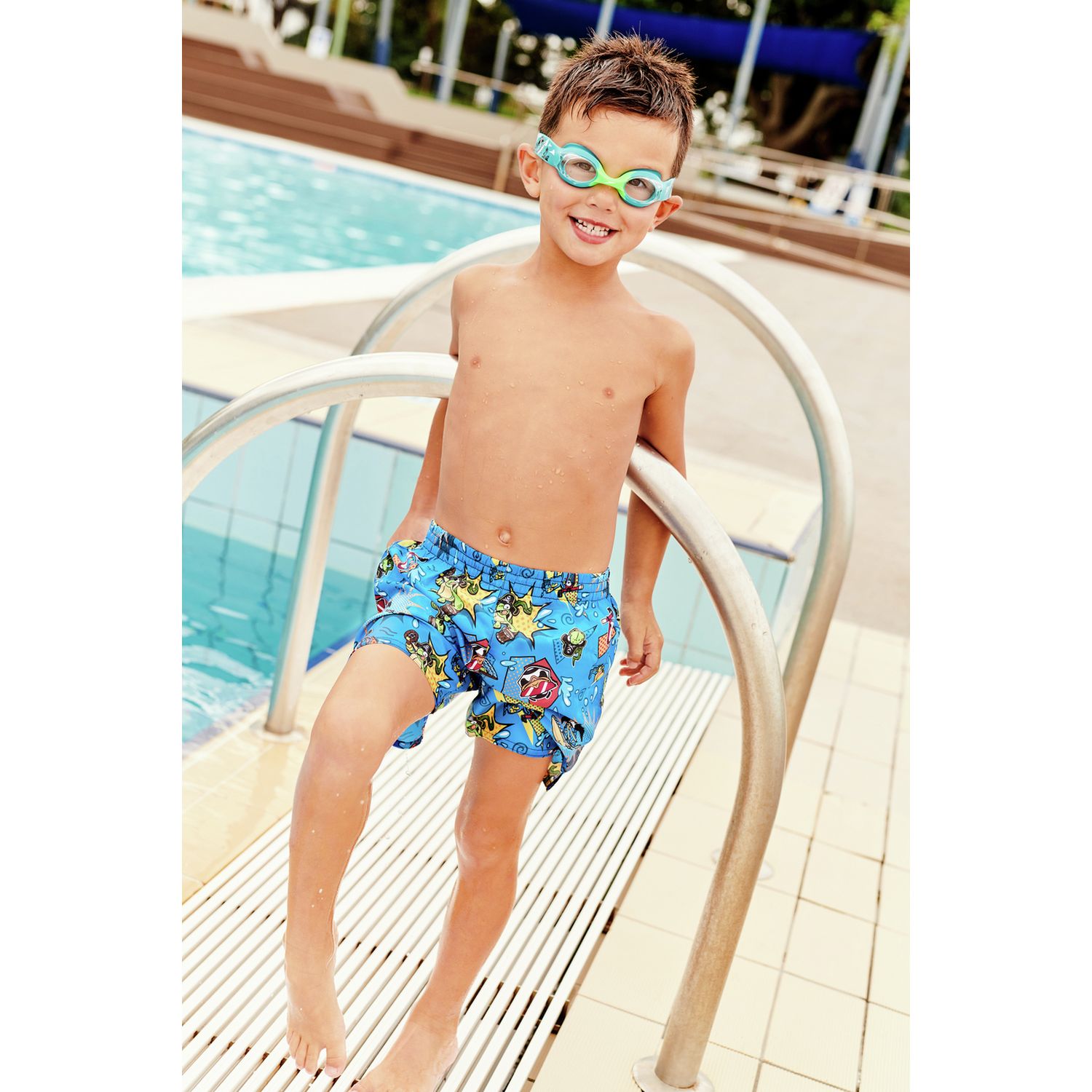 Speedo infant swim goggles blue/green (British brand)