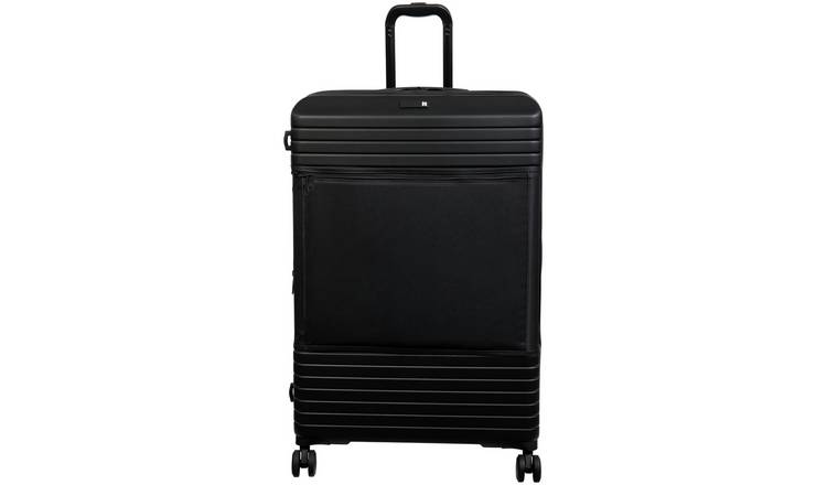 IT Luggage large expandable hard suitcase black (British brand)