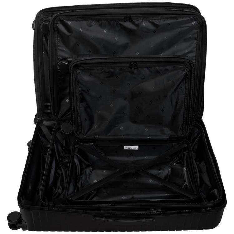 IT Luggage large expandable hard suitcase black (British brand)