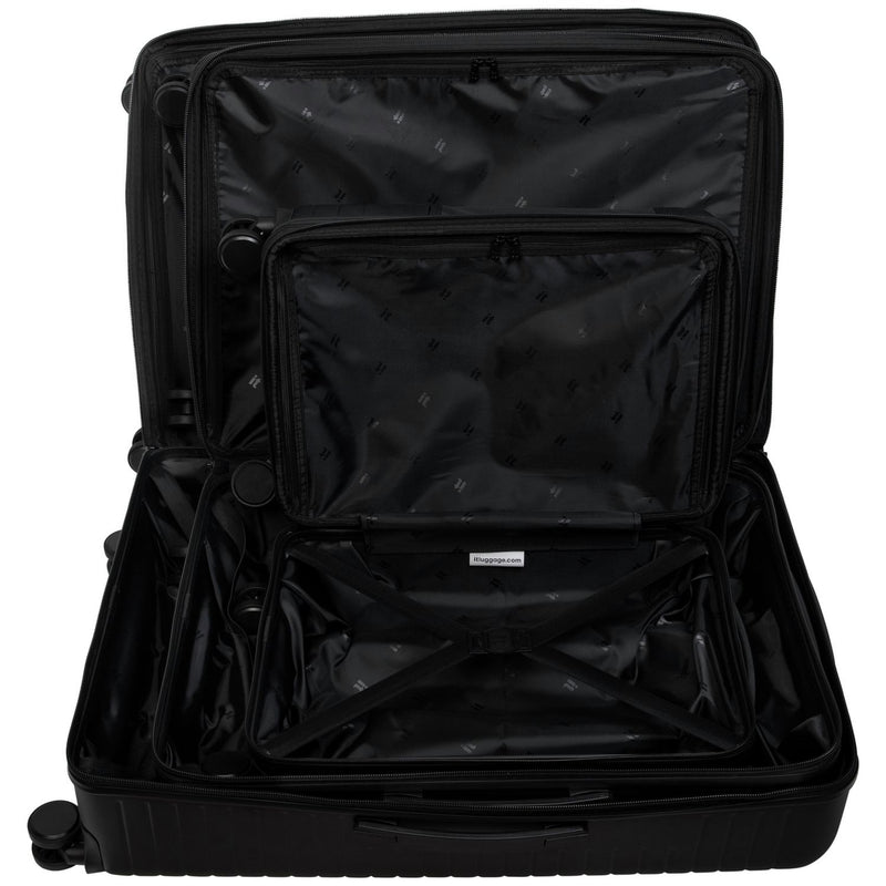 IT Luggage large expandable hard suitcase black (British brand)