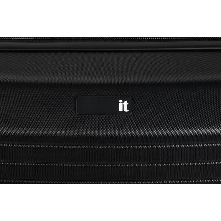 IT Luggage large expandable hard suitcase black (British brand)