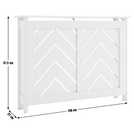Habitat Chevron small white radiator cover, UK version