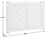 Habitat Chevron small white radiator cover, UK version