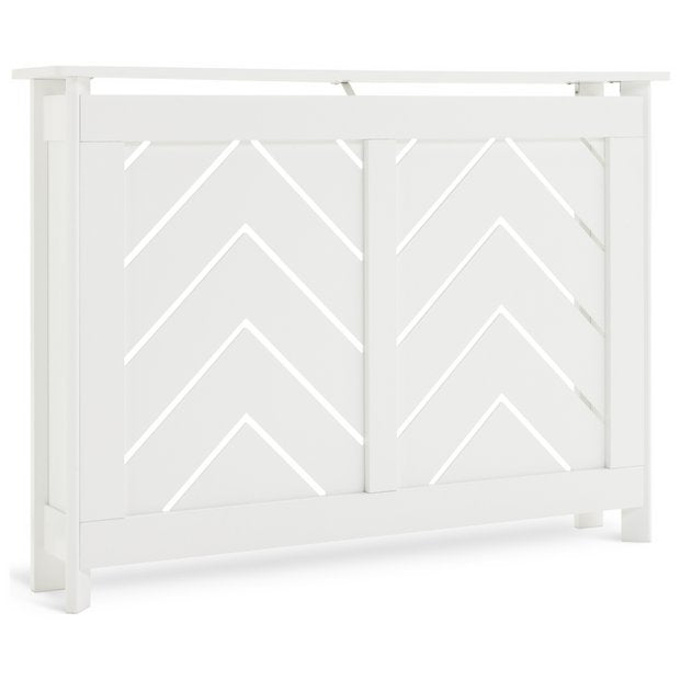 Habitat Chevron small white radiator cover, UK version