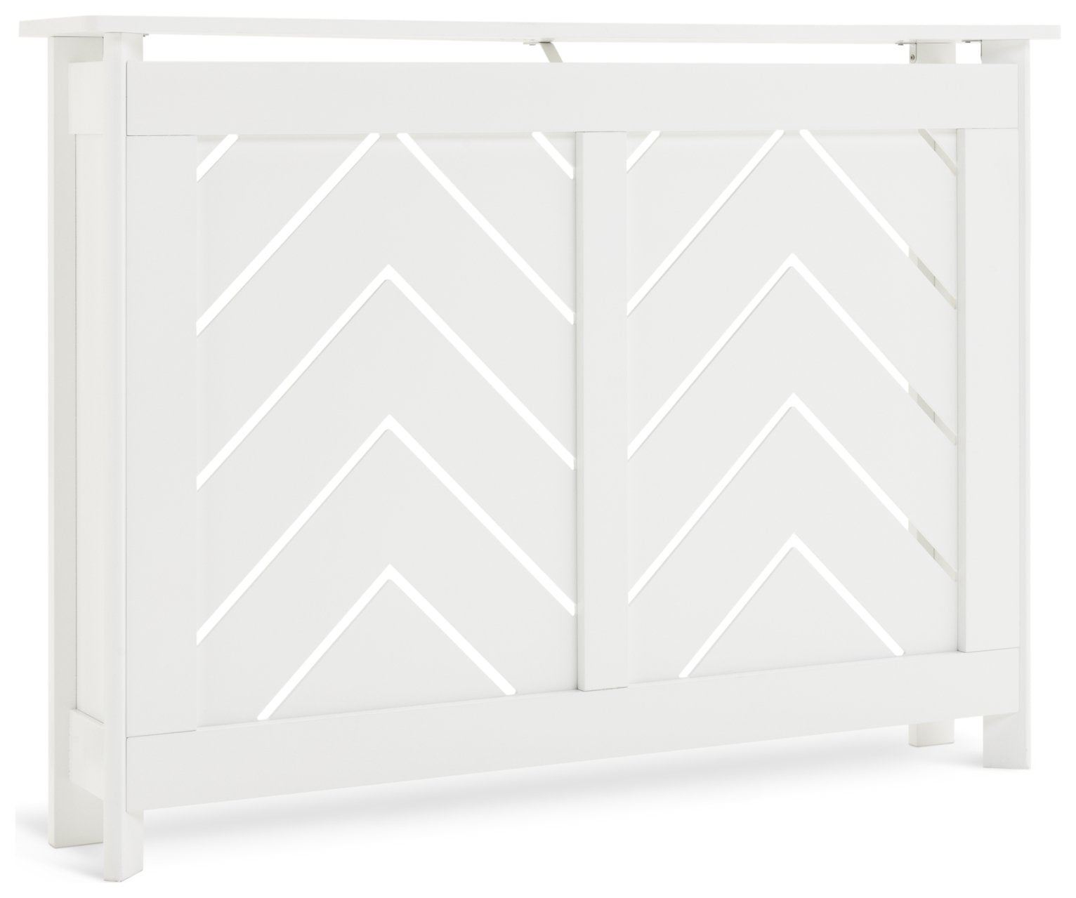 Habitat Chevron small white radiator cover, UK version