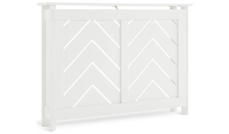 Habitat Chevron small white radiator cover, UK version