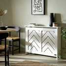 Habitat Chevron small white radiator cover, UK version