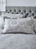 Catherine Lansfield damask jacquard quilted pillow sham pair (British brand)