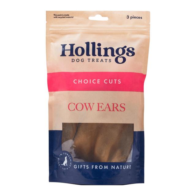 Hollings Cow Ears Dog Treats   3 per pack