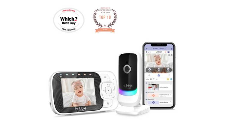 Hubble Nursery Pal Essentials 2.8" Smart Baby Video Monitor GOODS Argos