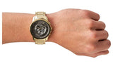 Armani Exchange men's watch gold strap grey dial 44mm (British brand)