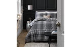 Argos Home Grey Brushed Cotton Check Bedding Set King Size - British product