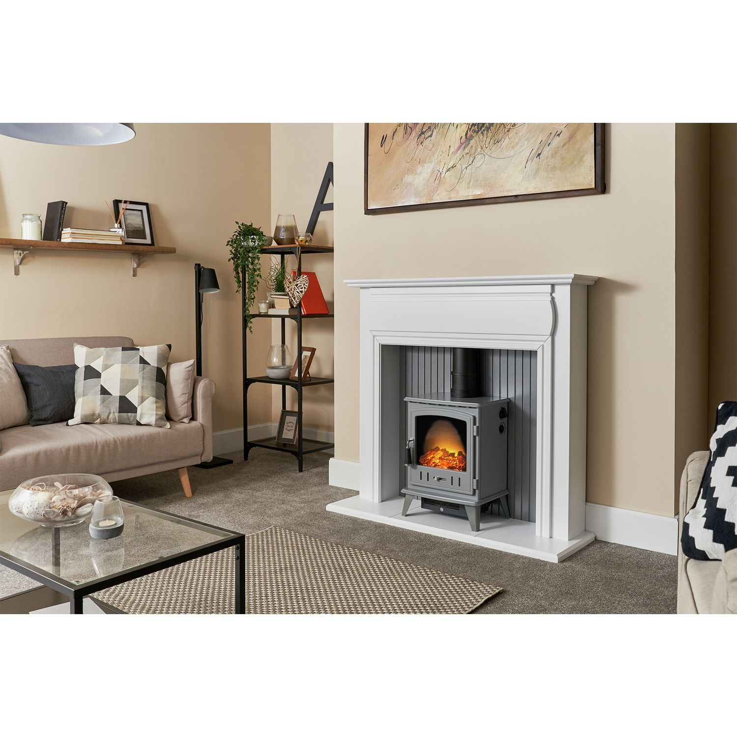 Adam Aviemore grey electric stove - British product